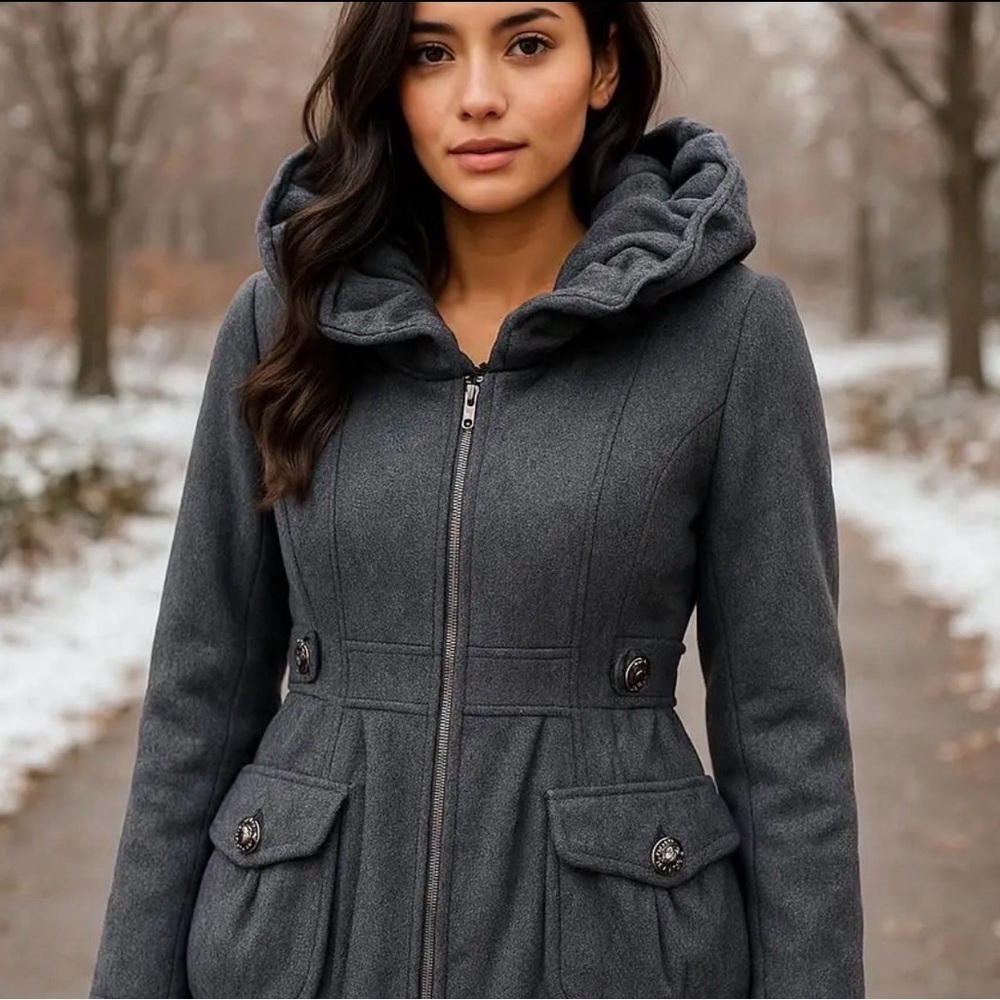 Elegant Gray Women's Coat